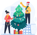 پیش‌نمایش فایل happy-couple-decorating-christmas-tree-together-10346898 از پک کریسمس مبارک