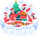 پیش‌نمایش فایل happy-family-enjoying-christmas-dinner-together-at-home-10346893 از پک کریسمس مبارک