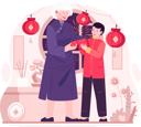 پیش‌نمایش فایل a-grandmother-giving-a-red-envelope-of-lucky-money-to-her-grandchildren-10617351 از پک سال نو چینی