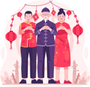 پیش‌نمایش فایل asian-people-wearing-traditional-chinese-clothes-perform-fist-and-palm-salute-gestures-to-wish-a-happy-chinese-new-year-10617352 از پک سال نو چینی