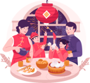 پیش‌نمایش فایل happy-asian-family-gathering-together-having-a-reunion-dinner-and-enjoying-tasty-traditional-dishes-10617353 از پک سال نو چینی