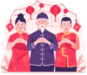 پیش‌نمایش فایل people-dressed-in-traditional-chinese-costumes-perform-fist-and-palm-salute-gestures-to-wish-a-happy-chinese-new-year-10617344 از پک سال نو چینی