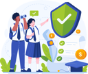 پیش‌نمایش فایل education-insurance-for-children-education-with-two-students-in-school-uniforms-11773231 از پک بیمه