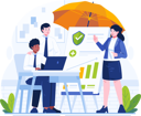 پیش‌نمایش فایل female-insurance-agent-giving-a-presentation-about-insurance-to-two-male-office-workers-11773225 از پک بیمه
