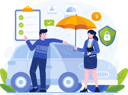 پیش‌نمایش فایل male-car-owner-with-his-car-under-an-umbrella-held-by-a-female-insurance-agent-11773228 از پک بیمه