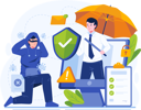 پیش‌نمایش فایل male-insurance-agent-protects-data-information-against-cybercrime-risks-from-a-hacker-11773239 از پک بیمه