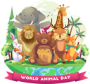 پیش‌نمایش فایل happy-animals-at-zoo-on-world-animal-day-4254561 از پک روز جهانی حیوانات