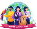 پیش‌نمایش فایل people-with-their-pets-celebrating-world-animal-day-4254559 از پک روز جهانی حیوانات