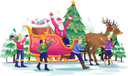 پیش‌نمایش فایل children-playing-with-santa-claus-and-his-reindeer-carriage-at-christmas-4524105 از پک کریسمس