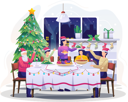 پیش‌نمایش فایل family-doing-christmas-dinner-4524106 از پک کریسمس