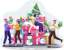 پیش‌نمایش فایل people-giving-each-other-christmas-gifts-4524107 از پک کریسمس