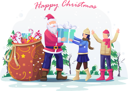 پیش‌نمایش فایل santa-claus-giving-christmas-gift-to-kids-4524108 از پک کریسمس