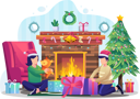 پیش‌نمایش فایل two-children-are-unwrapping-christmas-presents-4524110 از پک کریسمس