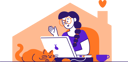 پیش‌نمایش فایل girl-working-from-home-4550364 از پک واو توپر 1