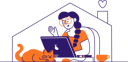پیش‌نمایش فایل girl-working-from-home-4550282 از پک واو خطی 1