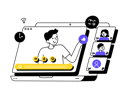 پیش‌نمایش فایل online-business-meeting-4606902 از پک اوی - اوی