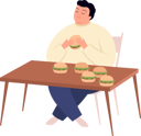 پیش‌نمایش فایل man-with-unhealthy-food-addiction-6432608 از پک مشکلات افراد معتاد