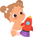 پیش‌نمایش فایل baby-girl-playing-with-toy-6459374 از پک کودکان در حال بازی با اسباب‌بازی