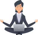 پیش‌نمایش فایل businesswoman-meditating-at-work-6471560 از پک افراد کسب و کار