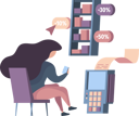 پیش‌نمایش فایل girl-doing-online-payment-for-online-shopping-6496202 از پک فروش اینترنتی