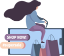 پیش‌نمایش فایل woman-doing-online-shopping-6496204 از پک فروش اینترنتی