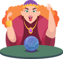 پیش‌نمایش فایل female-fortune-teller-6506976 از پک فالگیران با گوی جادویی