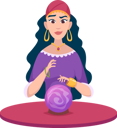 پیش‌نمایش فایل fortune-teller-with-ball-6506977 از پک فالگیران با گوی جادویی