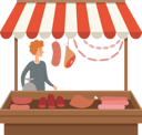 پیش‌نمایش فایل beef-stall-6597160 از پک افراد در بازار محلی