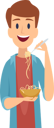 پیش‌نمایش فایل male-eating-noodles-6610960 از پک مردم در حال غذا خوردن