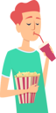 پیش‌نمایش فایل male-eating-popcorn-with-cold-drink-6610958 از پک مردم در حال غذا خوردن