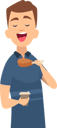 پیش‌نمایش فایل man-eating-chicken-6610954 از پک مردم در حال غذا خوردن