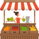پیش‌نمایش فایل fresh-fruit-stall-6611122 از پک افراد همراه میوه‌های تازه