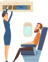 پیش‌نمایش فایل air-hostess-shutting-luggage-door-6776495 از پک مسافر هواپیما