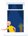 پیش‌نمایش فایل little-boy-throwing-paper-plane-out-of-window-6810202 از پک افراد در حال نگاه کردن از پنجره