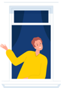 پیش‌نمایش فایل man-standing-on-window-6810201 از پک افراد در حال نگاه کردن از پنجره