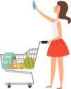 پیش‌نمایش فایل woman-with-trolley-in-market-6744075 از پک خرید