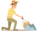 پیش‌نمایش فایل archeologist-studying-dinosaurs-fossil-skeleton-bones-6744368 از پک باستان‌شناس