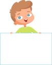 پیش‌نمایش فایل boy-holding-blank-banner-7426657 از پک کودکان با بنر