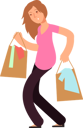 پیش‌نمایش فایل drunk-woman-with-shopping-bags-7989195 از پک عادت‌ها بد