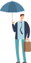 پیش‌نمایش فایل businessman-going-to-work-while-holding-umbrella-8052657 از پک افراد با چتر در روز بارانی