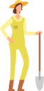 پیش‌نمایش فایل female-farmer-with-shovel-8084742 از پک افراد حرفه‌ای با لباس فرم