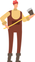 پیش‌نمایش فایل male-lumberjack-holding-axe-8084751 از پک افراد حرفه‌ای با لباس فرم