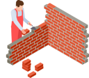 پیش‌نمایش فایل worker-making-wall-8151716 از پک صنعتگر