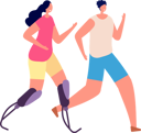 پیش‌نمایش فایل amputee-woman-trying-to-run-with-friend-8155696 از پک افراد دارای معلولیت و دوستان