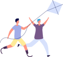 پیش‌نمایش فایل disable-man-flying-kit-with-friend-8155694 از پک افراد دارای معلولیت و دوستان