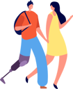 پیش‌نمایش فایل handicap-man-walking-with-friend-8155698 از پک افراد دارای معلولیت و دوستان