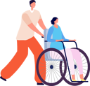 پیش‌نمایش فایل man-supports-lady-on-wheelchair-8155699 از پک افراد دارای معلولیت و دوستان