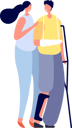 پیش‌نمایش فایل woman-helping-handicap-man-8155702 از پک افراد دارای معلولیت و دوستان