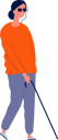 پیش‌نمایش فایل blind-woman-with-cane-8155727 از پک کاراکتر دارای معلولیت