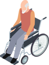 پیش‌نمایش فایل disabled-old-male-sitting-on-wheelchair-8155420 از پک افراد